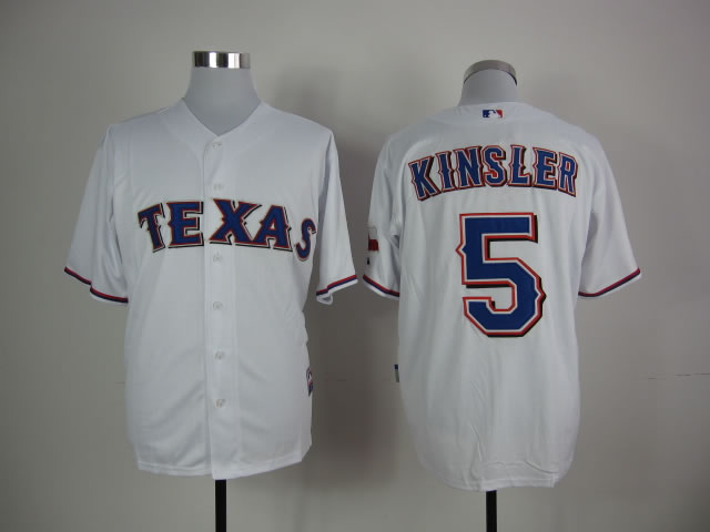 Men Texas Rangers #5 Kinsler White MLB Jerseys->texas rangers->MLB Jersey